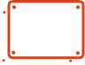 white and orange card icon
